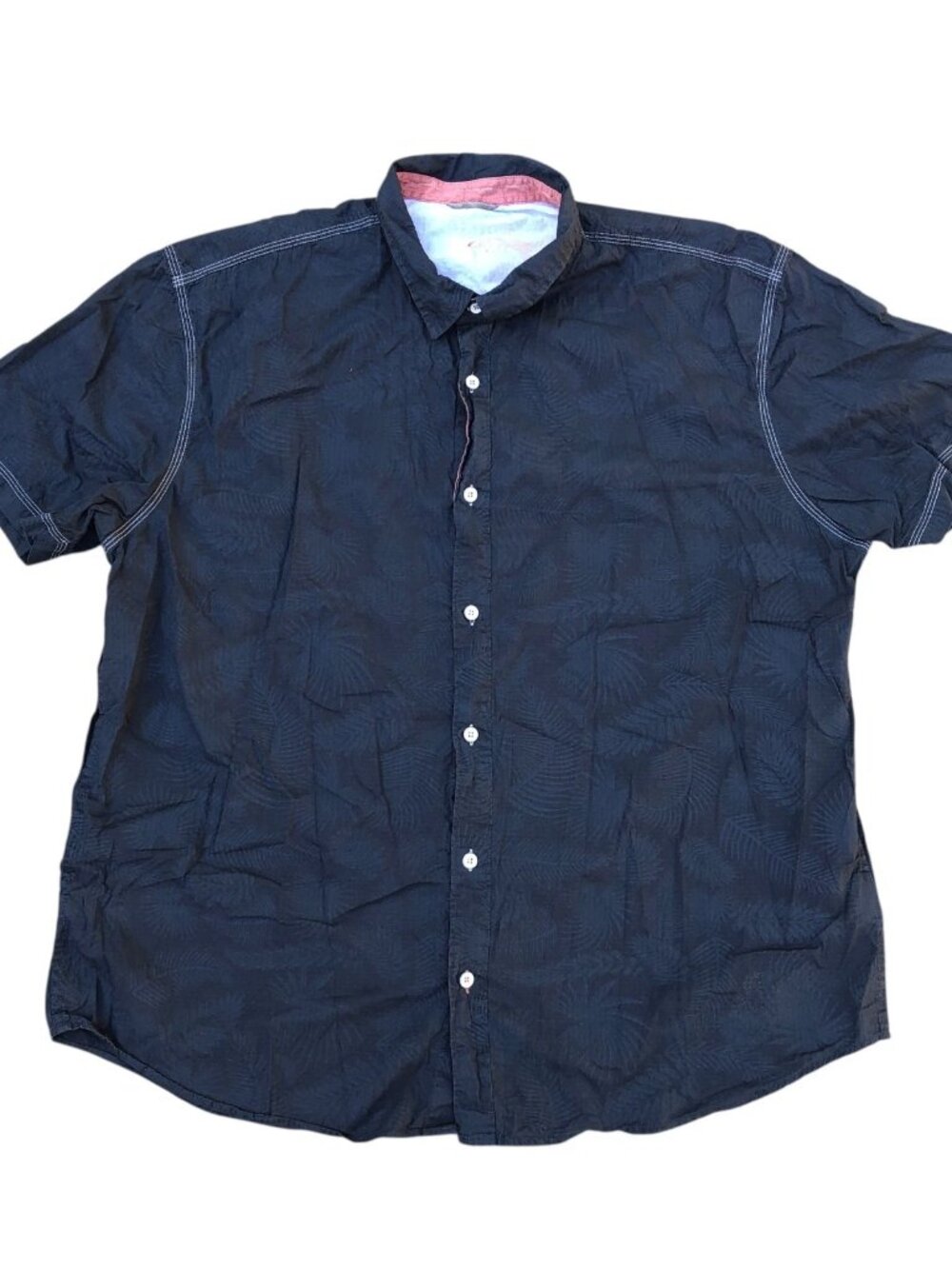 CYPRESS CLUB Button Down Shirt Men's XL Blue Short Sleeve Collared